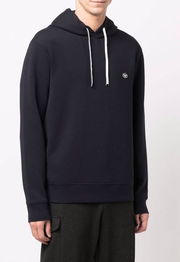 Emporio Armani Hoodie met logopatch Blauw