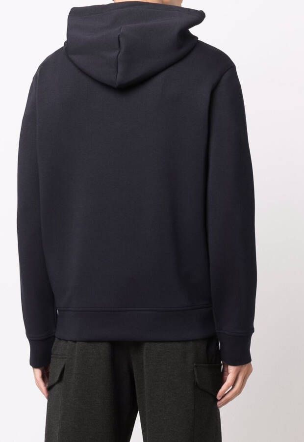 Emporio Armani Hoodie met logopatch Blauw