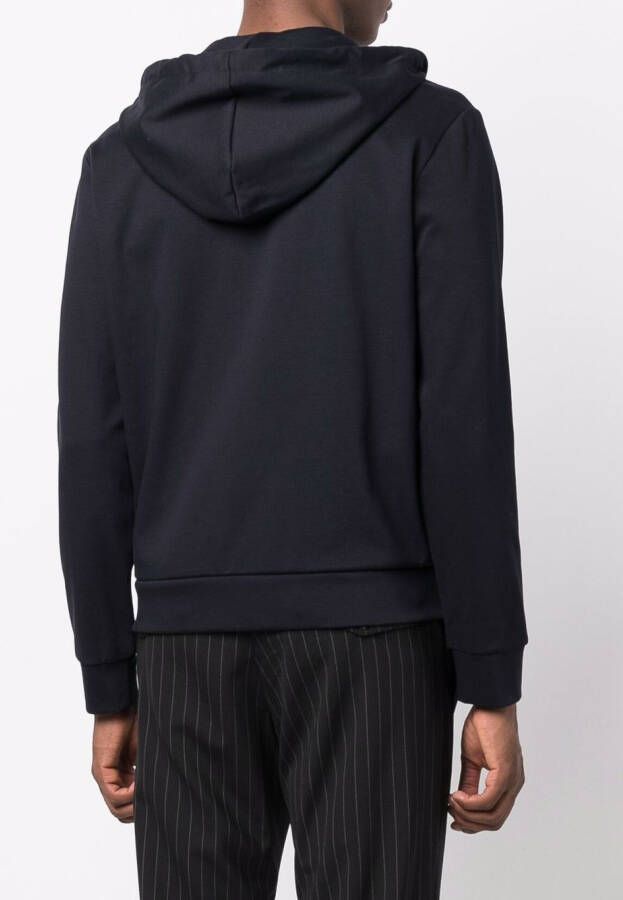 Emporio Armani Hoodie met logopatch Blauw