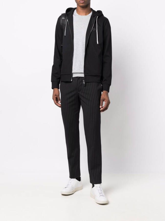 Emporio Armani Hoodie met logopatch Zwart