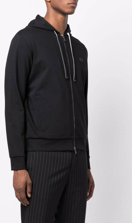Emporio Armani Hoodie met logopatch Zwart