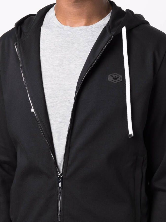Emporio Armani Hoodie met logopatch Zwart