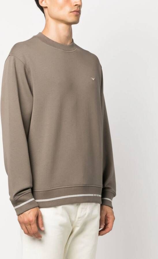 Emporio Armani Intarsia sweater Bruin