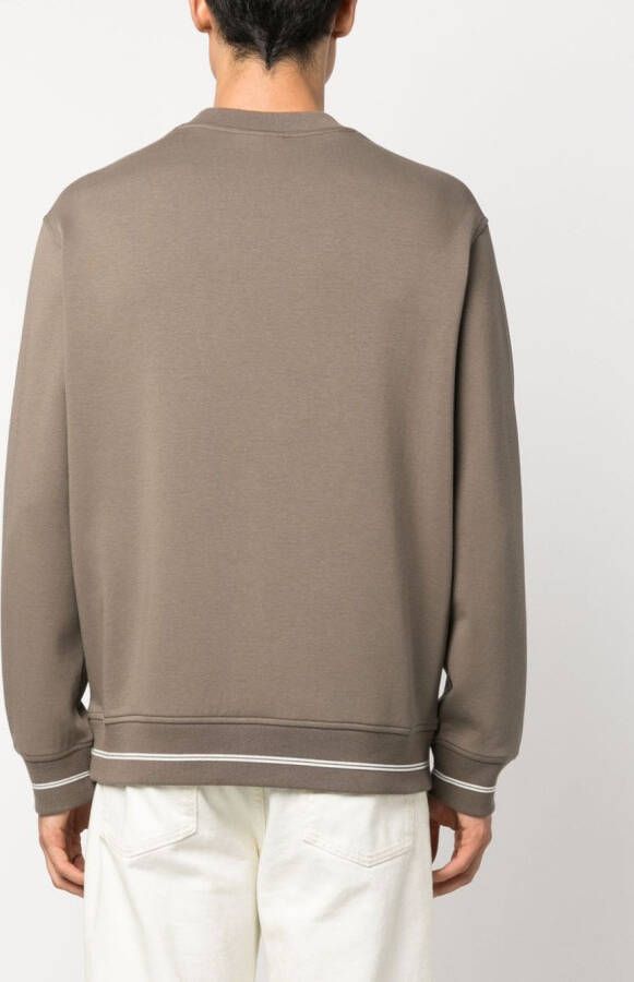 Emporio Armani Intarsia sweater Bruin