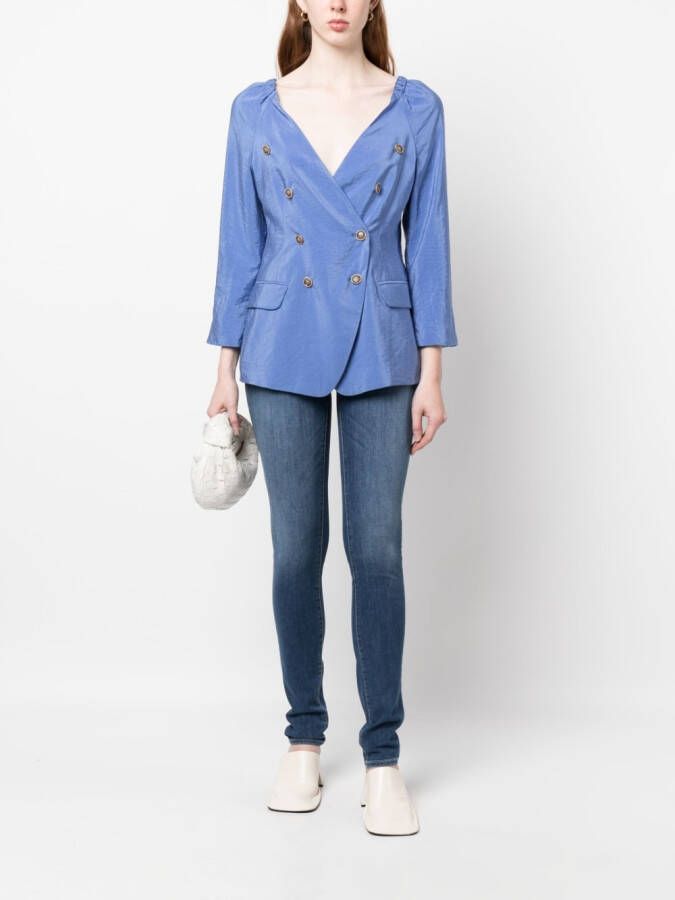 Emporio Armani Jack met dubbele rij knopen Blauw