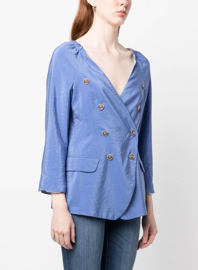 Emporio Armani Jack met dubbele rij knopen Blauw