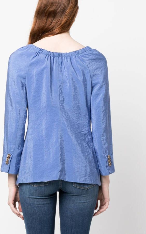 Emporio Armani Jack met dubbele rij knopen Blauw
