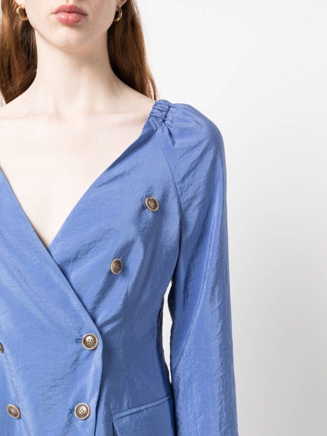 Emporio Armani Jack met dubbele rij knopen Blauw