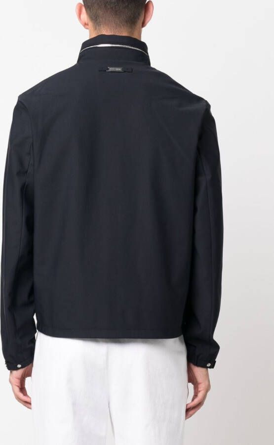 Emporio Armani Blouson met capuchon en rits Blauw