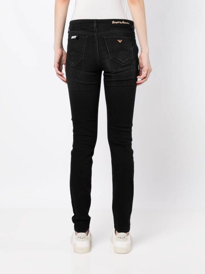 Emporio Armani Jeans met geborduurd logo Zwart