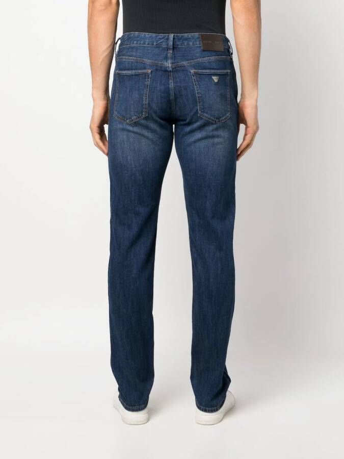 Emporio Armani Jeans met logopatch Blauw
