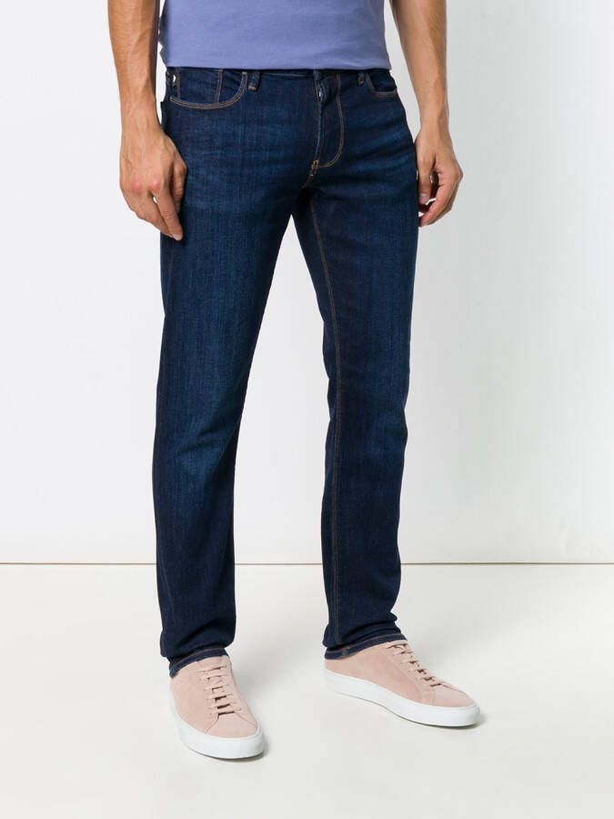 Emporio Armani jeans met recht uitlopende pijpen Blauw