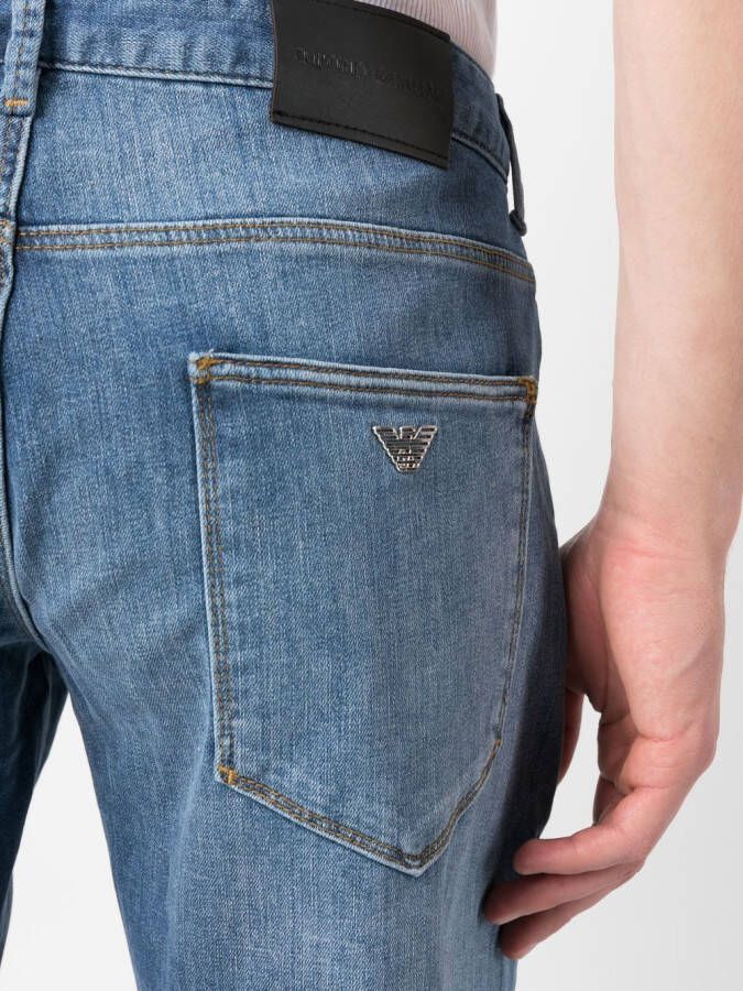 Emporio Armani Jeans met vervaagd-effect Blauw