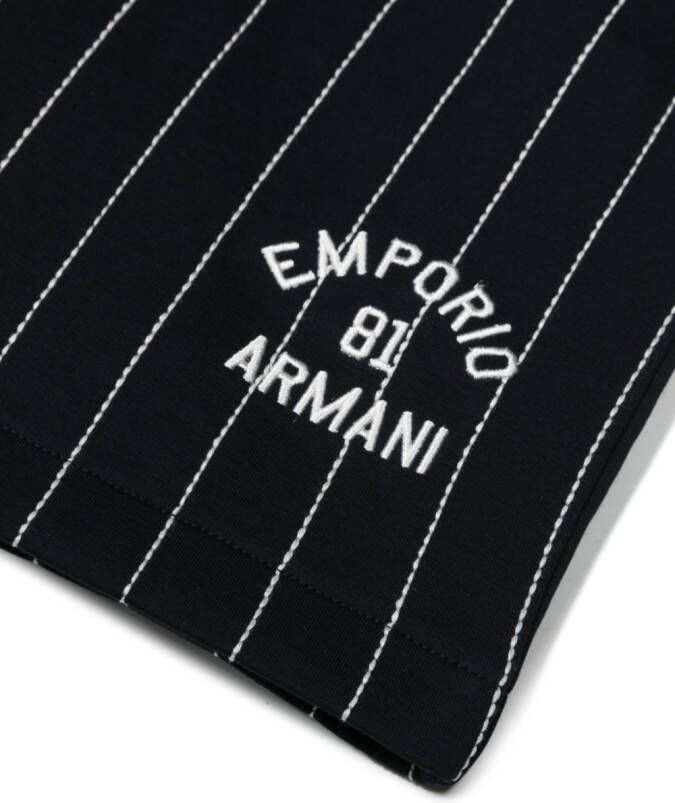 Emporio Armani Kids Shorts met geborduurd logo Blauw