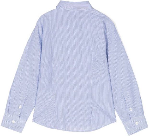 Emporio Armani Kids Shirt met geborduurd logo Blauw