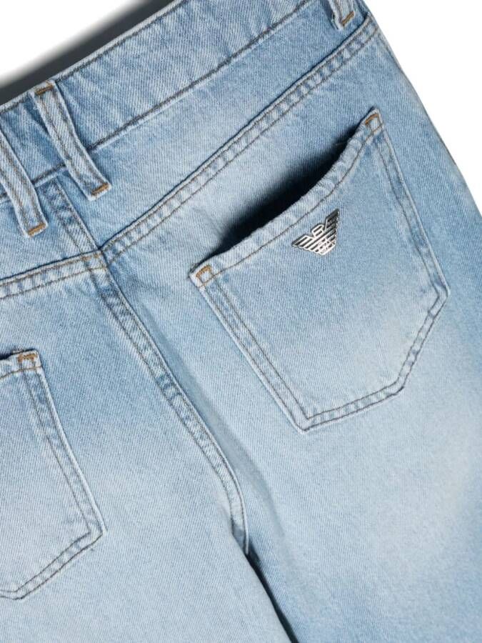 Emporio Armani Kids Jeans met vervaagd effect Blauw