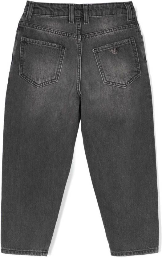 Emporio Armani Kids Jeans met vervaagd effect Zwart