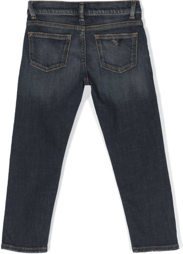 Emporio Armani Kids Gescheurde jeans Blauw