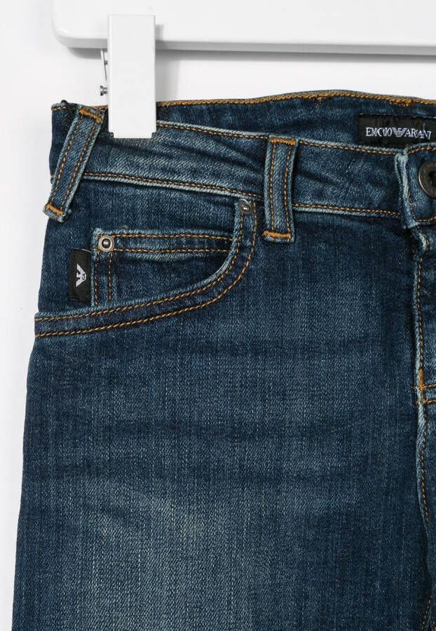 Emporio Armani Kids jeans met rechte pijpen Blauw