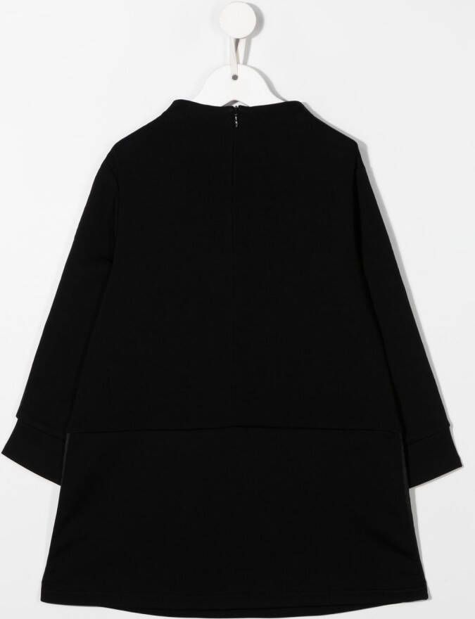 Emporio Armani Kids Jurk met logoband Blauw