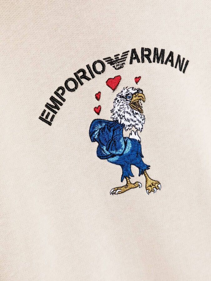 Emporio Armani Kids Hoodiejurk met geborduurd logo Grijs