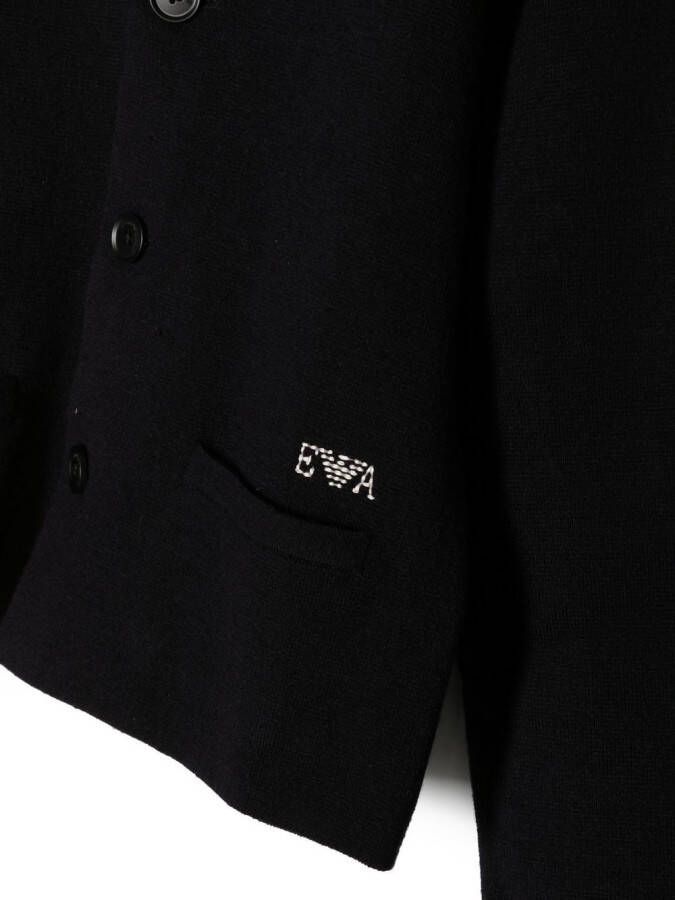 Emporio Armani Kids Blazer met geborduurd logo Zwart