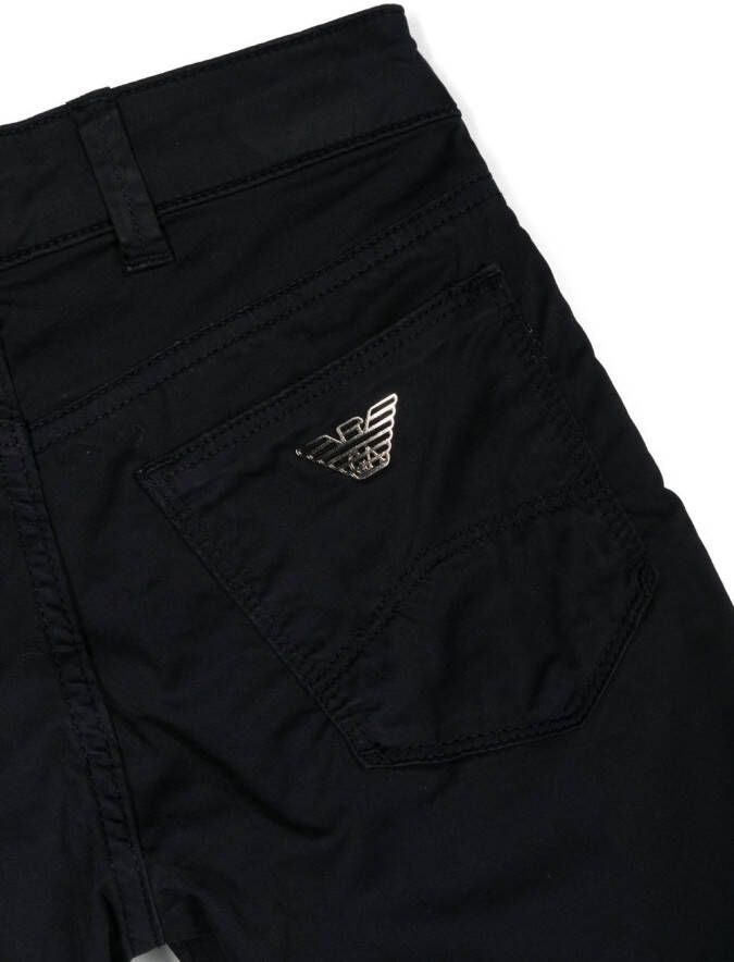 Emporio Armani Kids Jeans met logoplakkaat Blauw