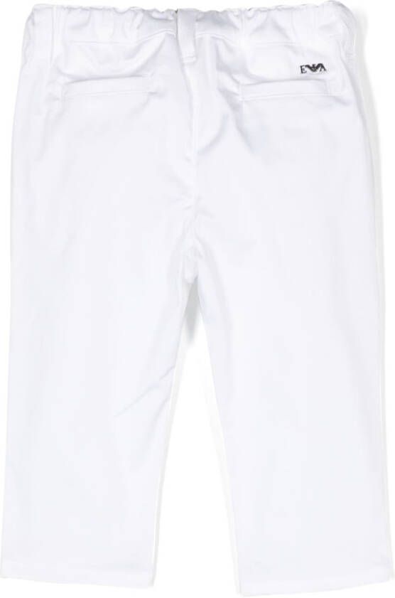 Emporio Armani Kids Broek met logoplakkaat Wit