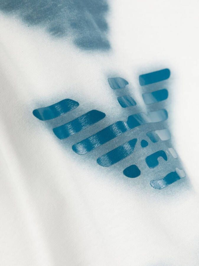 Emporio Armani Kids T-shirt met logoprint Wit