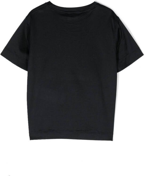 Emporio Armani Kids T-shirt met logoprint Zwart
