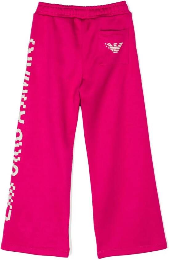 Emporio Armani Kids Trainingsbroek met logoprint Roze