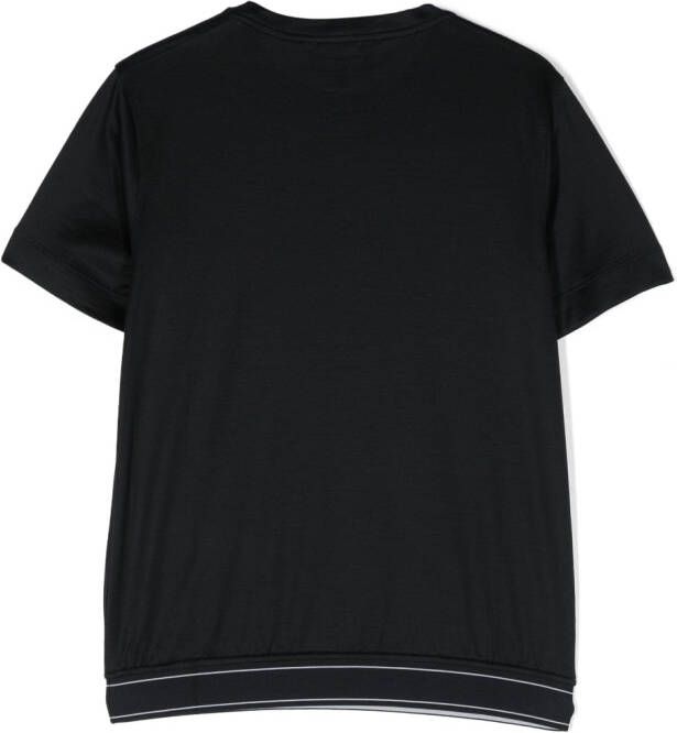Emporio Armani Kids T-shirt met logoband Blauw