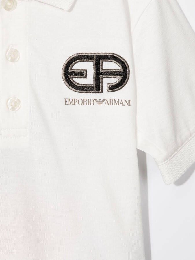 Emporio Armani Kids Poloshirt met geborduurd logo Wit