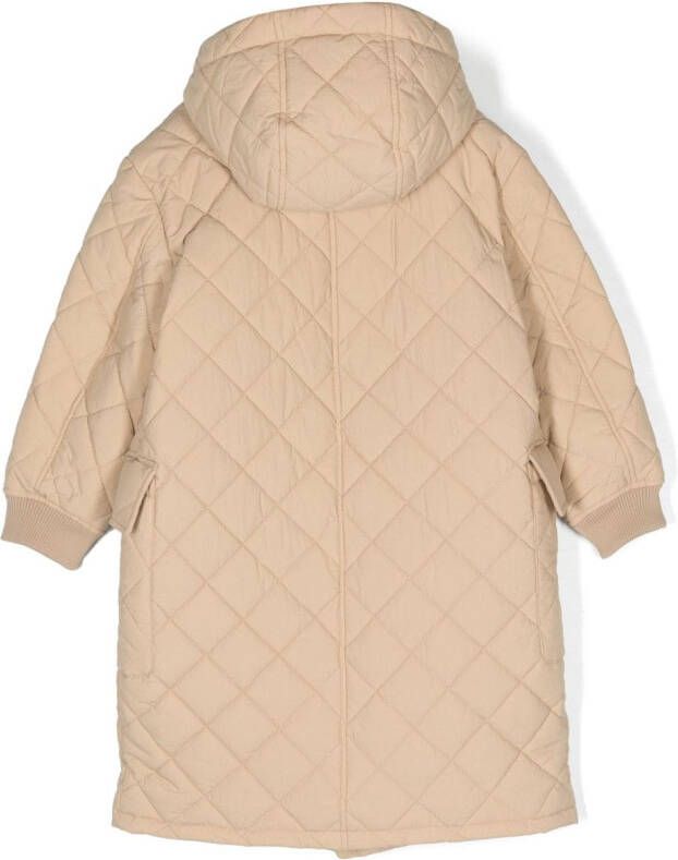 Emporio Armani Kids Jas met capuchon Beige