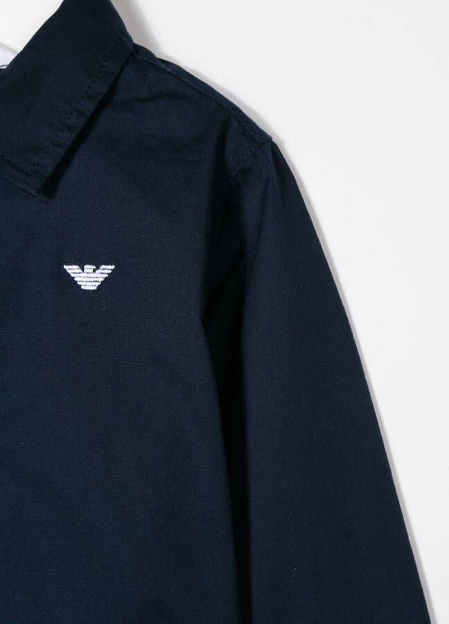Emporio Armani Kids Shirt met logo Blauw