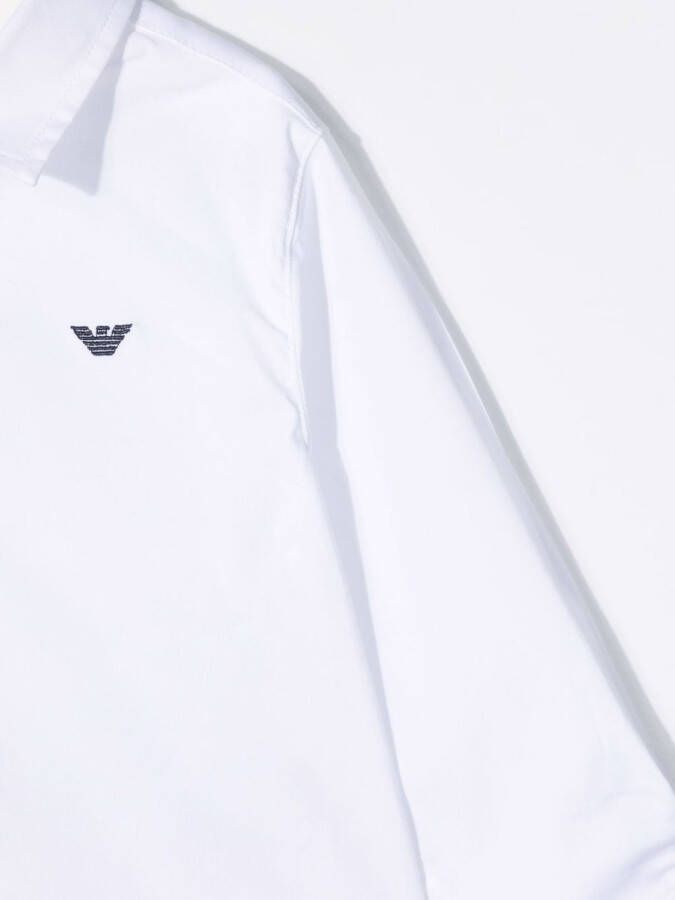 Emporio Armani Kids Shirt met logo Wit