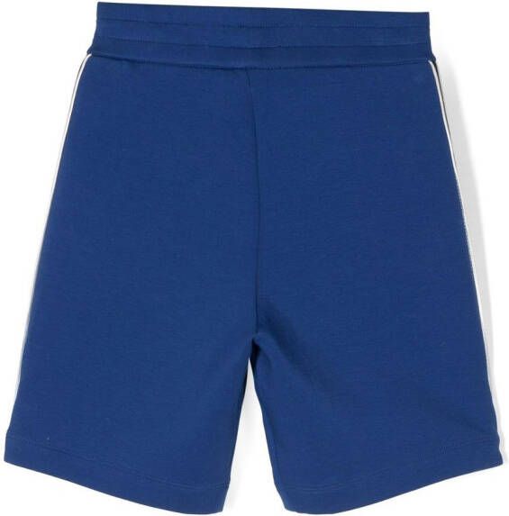 Emporio Armani Kids Shorts met logo Blauw
