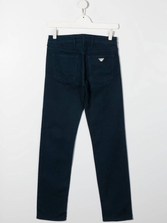 Emporio Armani Kids Skinny jeans Blauw