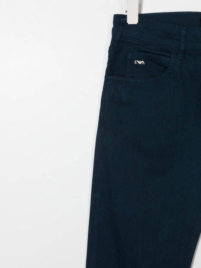 Emporio Armani Kids Skinny jeans Blauw