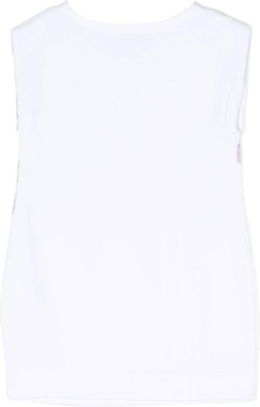Emporio Armani Kids Mouwloze jurk Wit