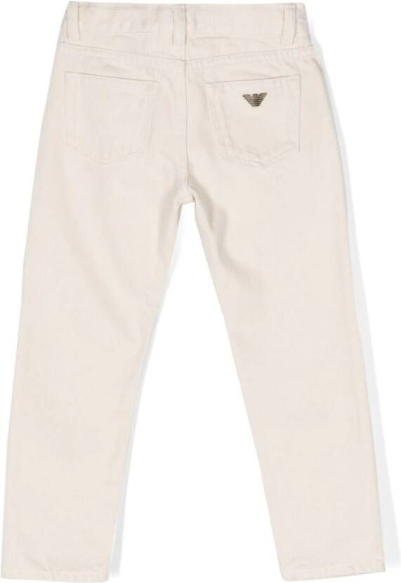 Emporio Armani Kids J75 jeans verfraaid met logo Bruin