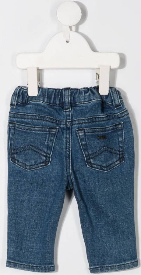Emporio Armani Kids Slim-fit jeans Blauw