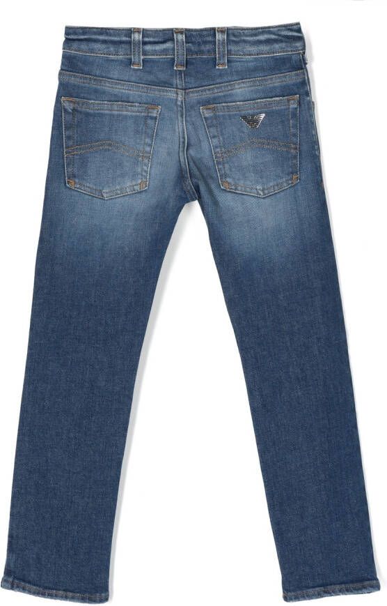 Emporio Armani Kids Straight jeans Blauw