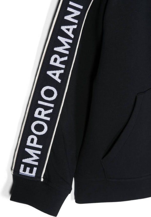 Emporio Armani Kids Sweater met logoband Blauw