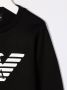 Emporio Ar i Kids Sweater met logoprint Zwart - Thumbnail 3