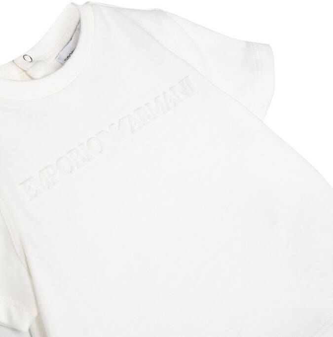 Emporio Armani Kids T-shirt met geborduurd logo Wit