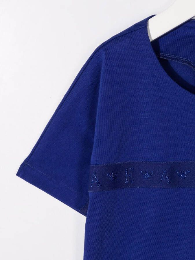 Emporio Armani Kids T-shirt met logoprint Blauw