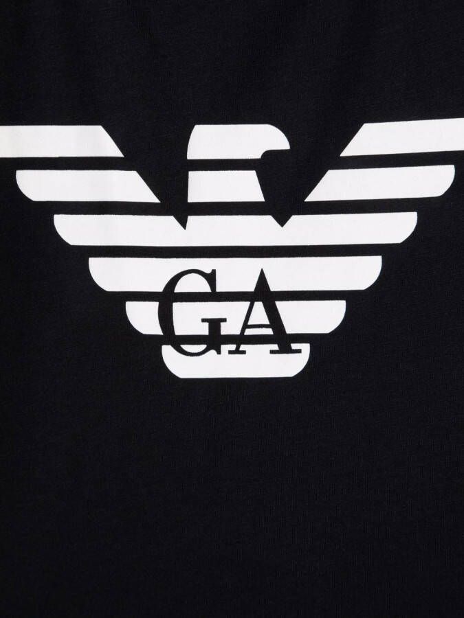 Emporio Armani Kids T-shirt met logoprint Blauw