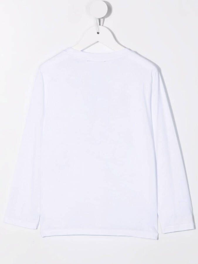 Emporio Armani Kids T-shirt met logoprint Wit