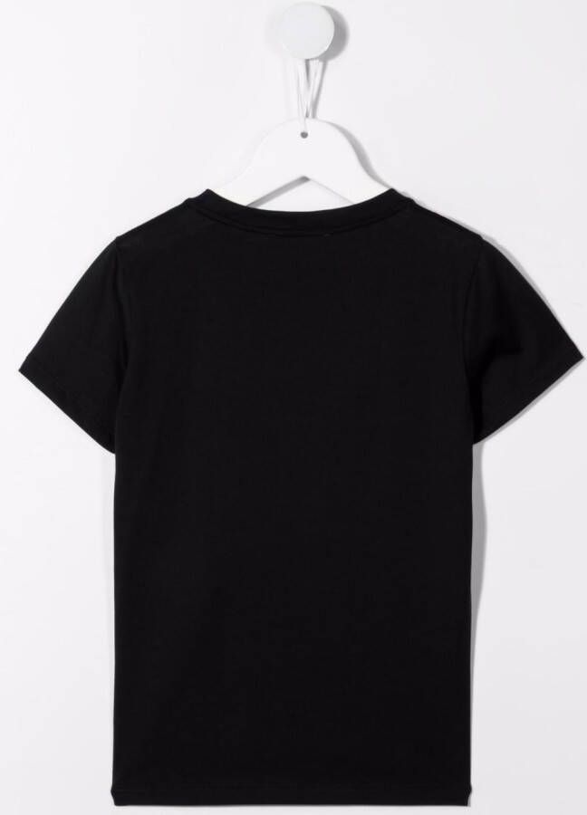 Emporio Armani Kids T-shirt met logoprint Zwart